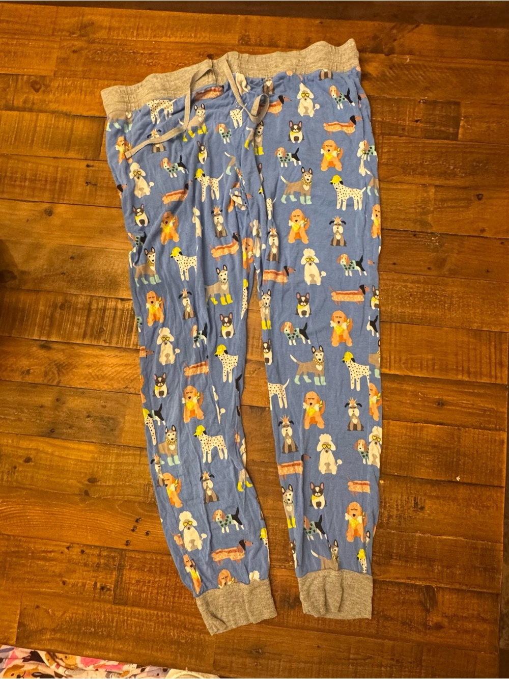LITTLE SLEEPIES Dapper Dog Print Pajama Joggers